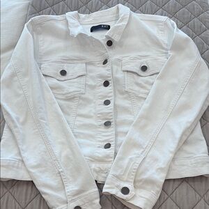 Kut from the Kloth White Jean Jacket Classic Style